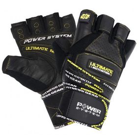 Рукавички для фітнесу Power System PS-2810 Ultimate Motivation Black/Yellow Line L