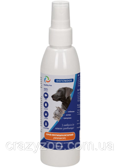Противопаразитарный спрей для собак, котов и грызунов Healthy Pet Defender 100 мл 109100