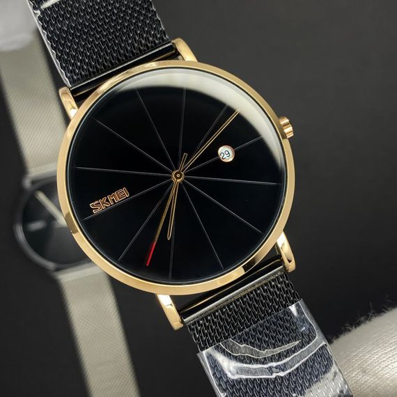 Чоловічий годинник Skmei 9183RGBK Black-Rose Gold | Зображення 6