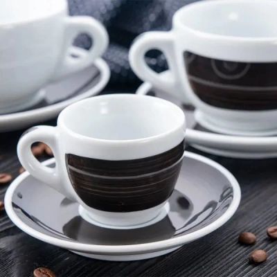 Чашка Ancap caffe latte 350 мл, серія Verona Millecolori Black (35139) | Зображення 1