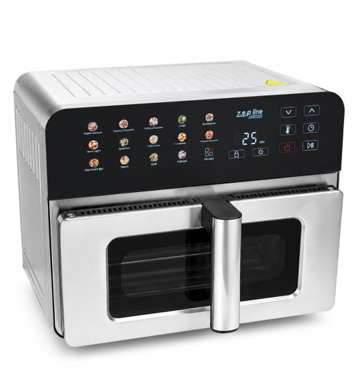 Фритюрница с силиконовой формой в комплекте Zepline АероШеф Pro ZP-00367 15 л 2200 Вт серебристая | Зображення 1