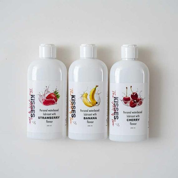 Лубрикант на водній основі Kisses Вишня 200 мл. – Інтимне мастило | Зображення 1