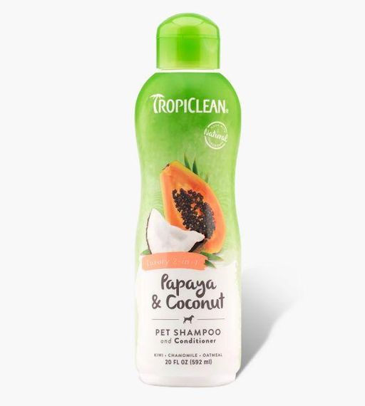 Tropiclean шампунь-кондиционер 355мл ( папая/кокос ) для собак и котов