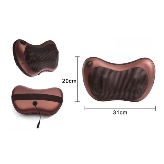 Автомобильная массажёр-подушка для шеи XPRO Massage pillow CHM-8028 роликовый коричневый (MER-13123_329) | Зображення 5