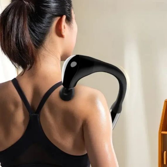 Выгнутый перкуссионный массажер для самостоятельного массажа тела и мышц JA-G4 ударный массажер