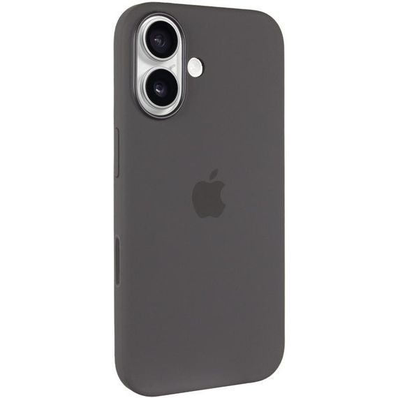 Чехол Silicone case (AAA) with Magsafe and Animation (button) для Apple iPhone 16 (6.1") Stone Grey