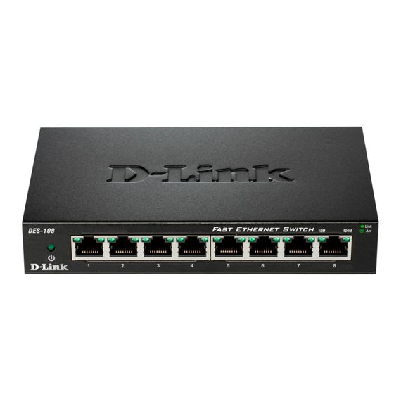 Комутатор мережевий D-Link DES-108 | Зображення 1