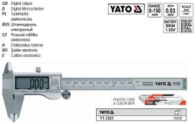 Штангенциркуль електронний YATO Польща 150±0,03 мм YT-7201