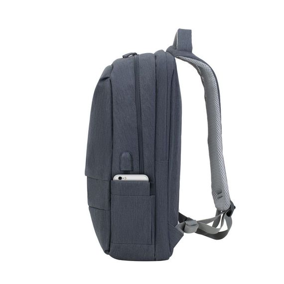 Рюкзак городской Rivacase 7567 Dark Grey 30.5х48х15 см темно-серый | Зображення 5