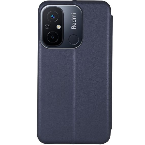 Шкіряний чохол-книжка Classy для Xiaomi Redmi 12C Темно-синій | Зображення 1