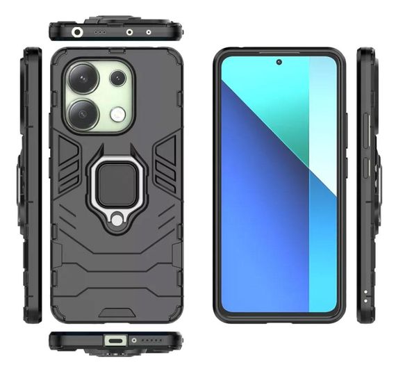 Чехол бампер Primolux Ring Armor для Xiaomi Redmi Note 13 Pro 4G - Black | Зображення 4
