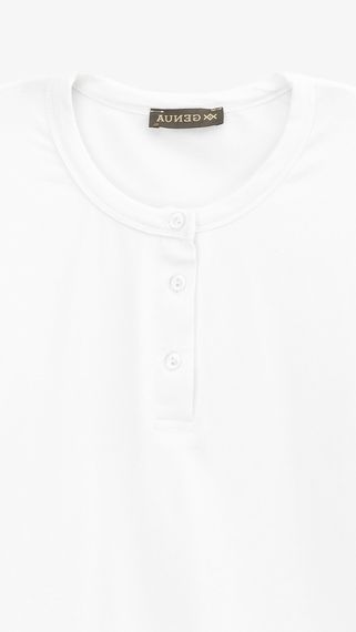 Лонгслів однотонний чоловічий GENUA G01211-0001 XL Білий shop (2000999474057) | Зображення 1