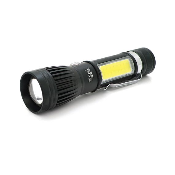 Фонарик ручной Watton WT-602, Cree T6 + 16SMD, 3 реж., ZOOM, 6800mAh АКБ