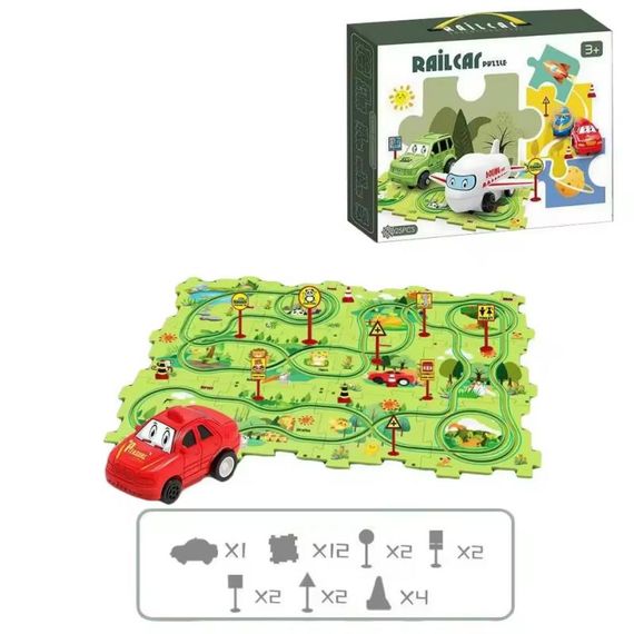 Розвиваюча іграшка-пазл SHT 1103B Forest Park (25pcs) Green | Зображення 3