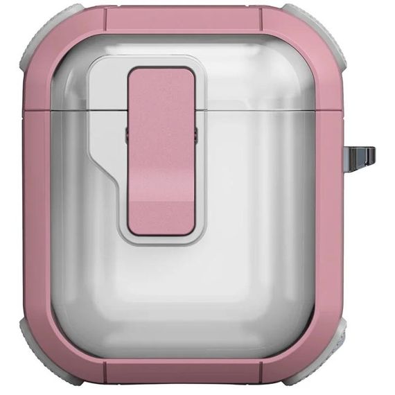 Футляр протиударний Locking Button для навушників Airpods 1/2 Pink