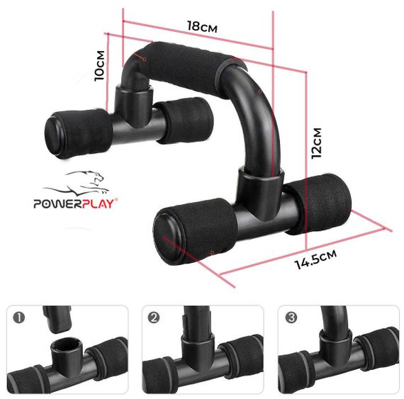 Упори для віджимань PowerPlay 4316 Push Up Bars пластикові (Скошені) | Зображення 7