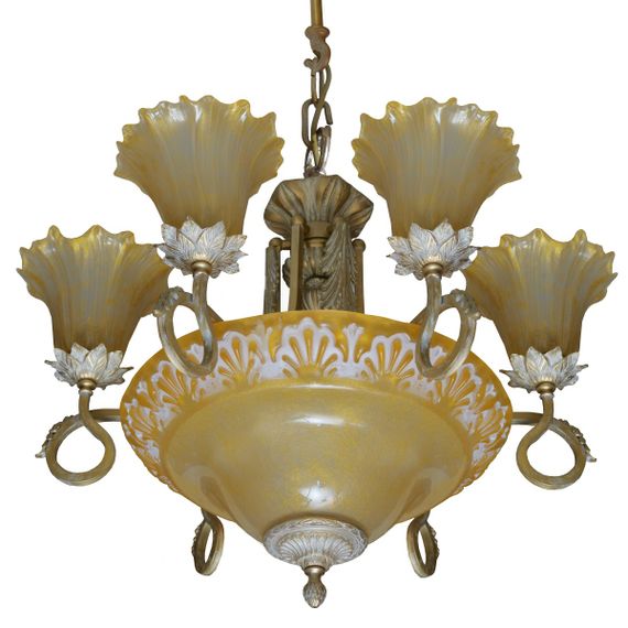 Люстра подвесная классическая для холла E14 40W PB (CR-103S/15) | Зображення 3