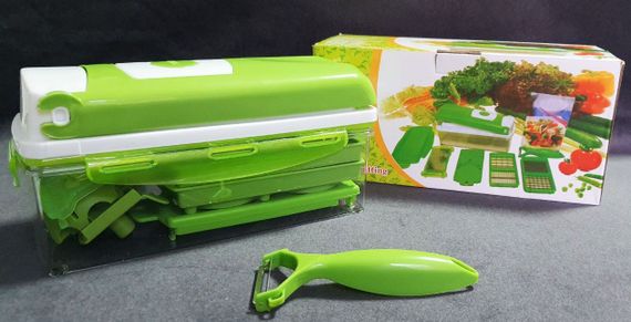 Мультислайсер Nicer Dicer Plus овочерізка механічна терка з насадкою для дрібних кубиків - 8828 | Зображення 6