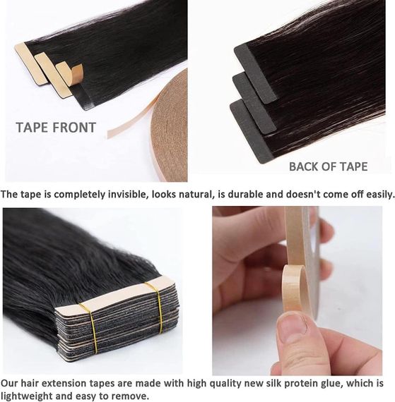 Накладні пасма натурального волосся Tape-In 50 см 50 г, Стрічкове нарощування, червоно-каштанові, 20 штук HotLulana | Зображення 6