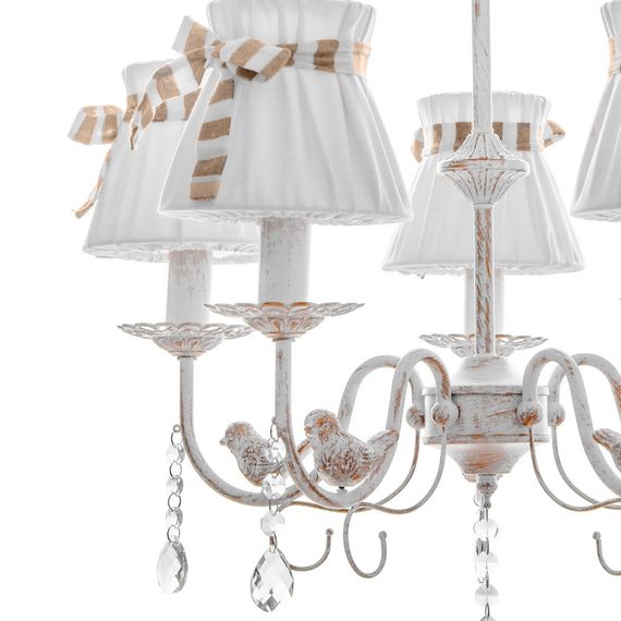 Люстра подвесная с абажуром классическая E14 40W WH (BKL-660S/5) | Зображення 1