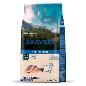 Корм Bravery Mini Adult Herring сухой с сельдью для взрослых собак малых пород 7 кг