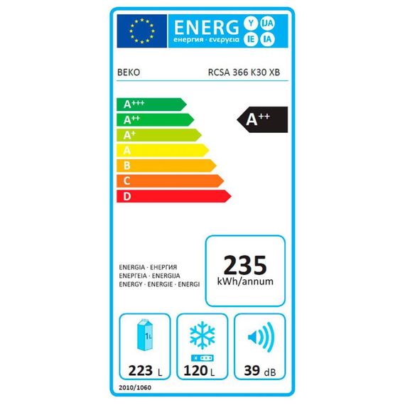 Холодильник Beko RCSA366K30XB | Зображення 2