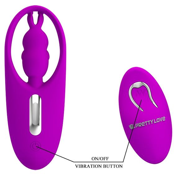Вибро-стимулятор зайчик с пультом ДУ Pretty Love - Wild Rabbit, BW-022071ZW Sex Aura | Зображення 6