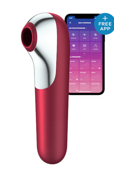 Вакуумний кліторальний стимулятор SATISFYER DUAL LOVE червоний Sex Aura