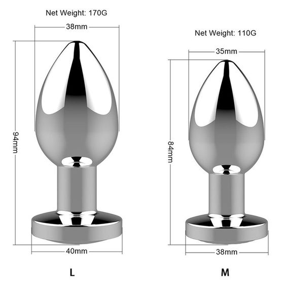 Анальна пробка - Rechargeable Butt Plug Vibrator Silver | Зображення 5