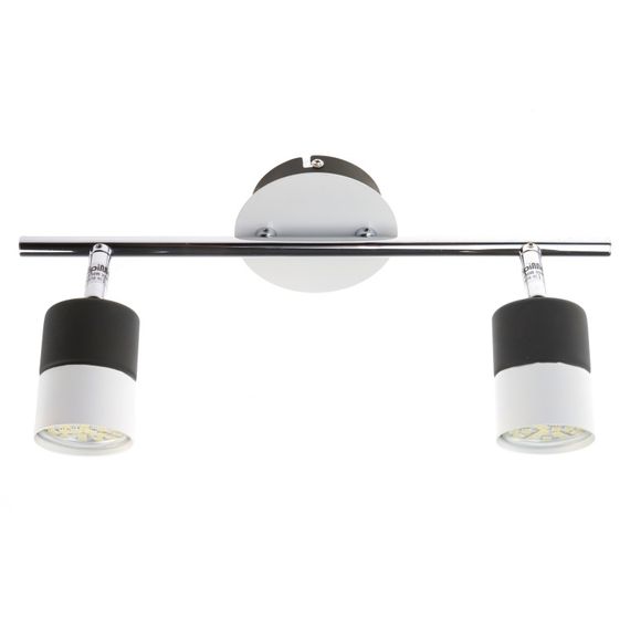 Светильник настенно-потолочный спот поворотный накладной HTL-183/2 GU10 BK+WH