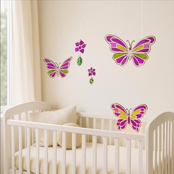 Набір для вітражного живопису за номерами Арт Вітраж "Яскраві Метелики" FDSGK-02 | Зображення 4