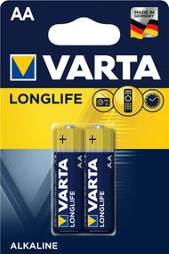 Батарейка VARTA LONGLIFE AA BLI 2 ALKALINE (04106101412)