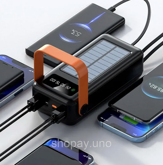 Power Bank SOLAR YM-636CX 80000 mAh с фонарём ∙ Портативный аккумулятор YM-636C на солнечной батарее | Зображення 4