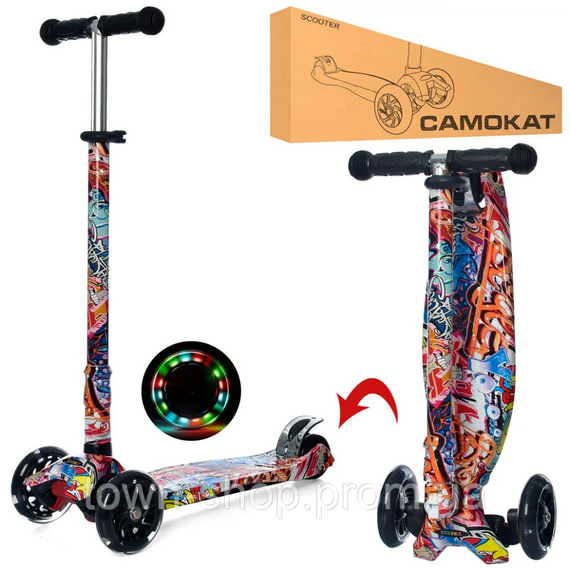 Самокат детский MAXI iTrike JR 3-055-WP6 складной