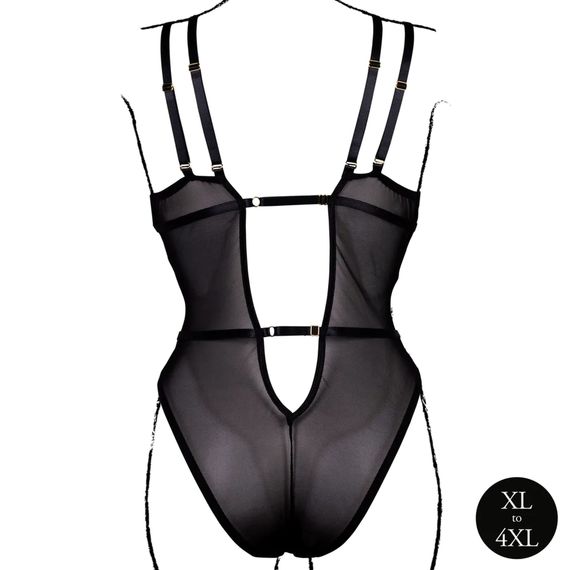 Еротичний боді  Bodysuit with Adjustable Sliders Plus Size | Зображення 5