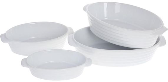 Форма керамическая овальная для выпечки 35х22х8.5см White | Зображення 1