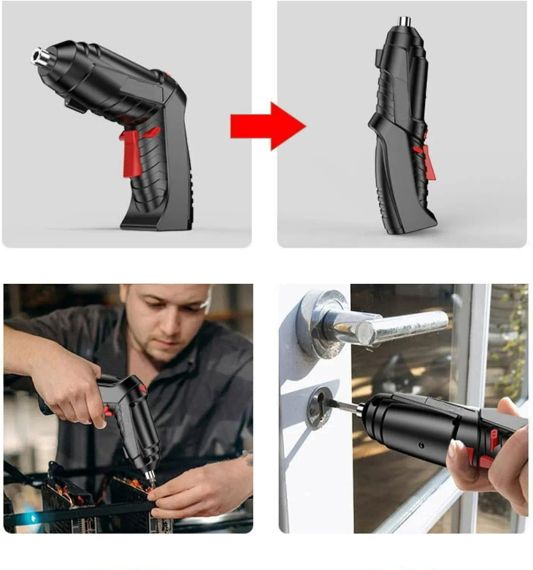 Аккумуляторная отвертка трансформер, 48 элементов, мини-шуруповерт | Зображення 2