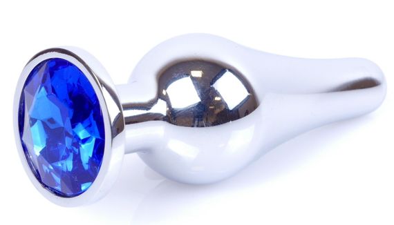 Анальний затор Boss Series - Jewellery Silver BUTT PLUG Dark Blue, BS6400077 Sex Aura | Зображення 2