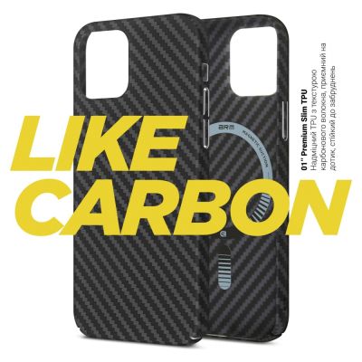 Чехол для мобильного телефона Armorstandart LikeCarbon MagCase Apple iPhone 15 Plus Black (ARM69292) | Зображення 1