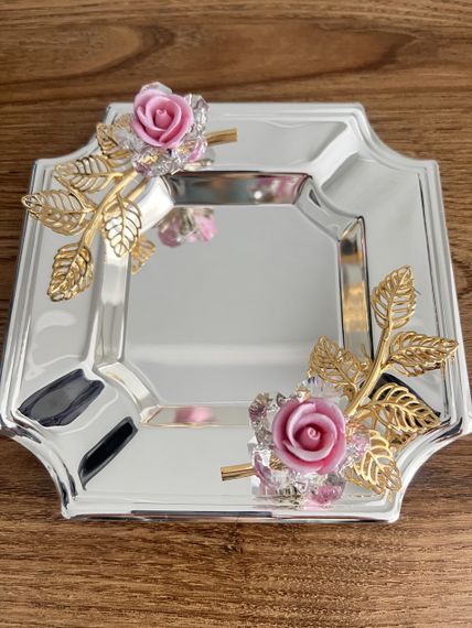 Подарочная хрустальная пепельница премиум-класса Imperial Rose, 16х16х5 см | Зображення 4
