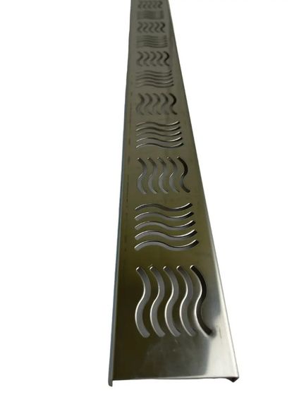 Душовий канал з горизонтальним фланцем Maxiflow Standart Line 60 см грати Хвиля 4022.TY050K.060.1 | Зображення 2