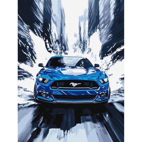 Картина по номерам "Синий мустанг" ©art_selena_ua KHO5159, 30х40 см