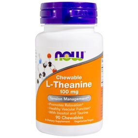 Теанин NOW Foods L-Theanine 100 mg 90 Chewables NF0144