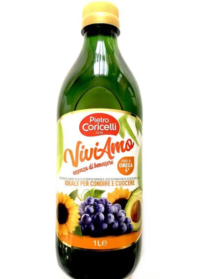 Смесь три масла - авокадо, виноград, подсолнух смесь Pietro Coricelli Vivia, 1 л, Италия, с витамином Омега 6,