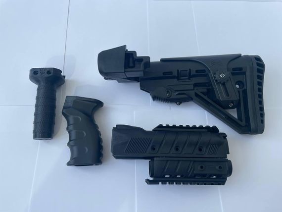 Обвіс на ак-47/ак-74 Поліоксиметилен Приклад на ак-47 Цівка на ак-47 Пістолетна ручка на ак-47 Сет на АК | Зображення 1