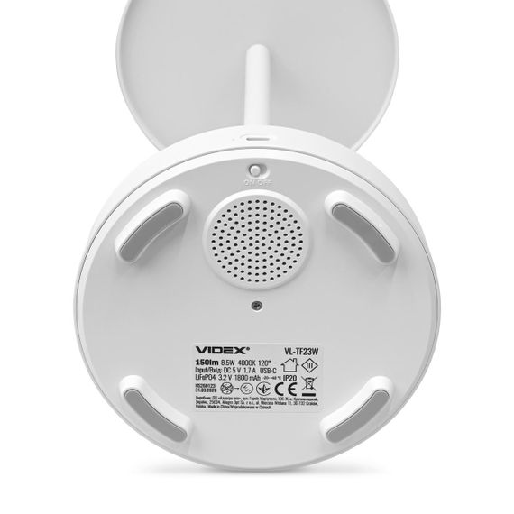 Світлодіодна лампа настiльна з акумулятором VIDEX VL-TF23W 8.5W 4000K+RGB White | Зображення 9
