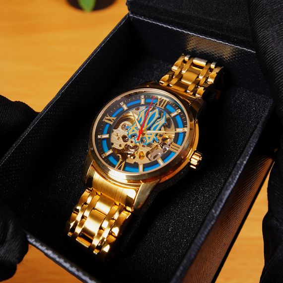 Класичний чоловічий годинник Awarder 025 Sharp Gold Blue | Зображення 6