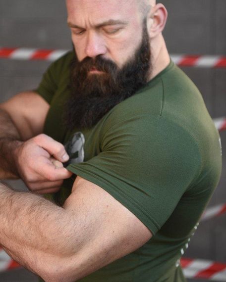 Тактична Бавовняна футболка NECRONIMICON хостер олива НП5203 | Зображення 5