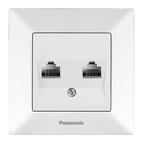Розетка Panasonic Arkedia Slim компьютерная двойная RJ45 CAT6e,белый