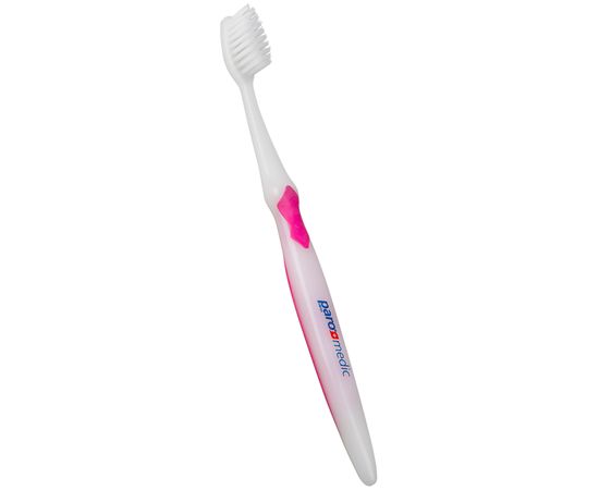 Зубна щітка шовковисто-м'яка paro® toothbrush Medic з конічними щетинками, рожева